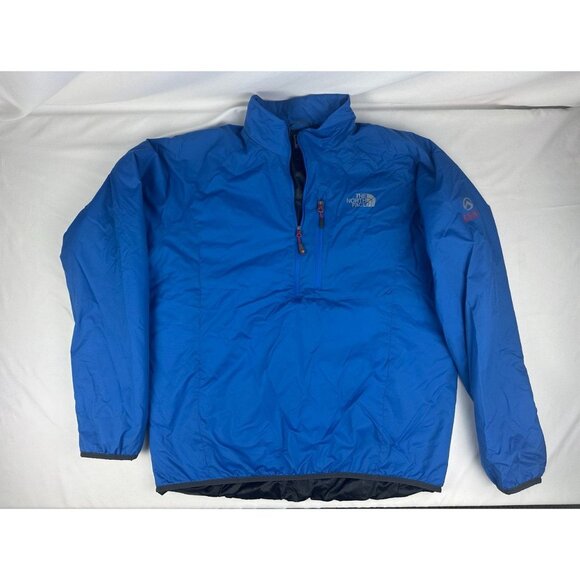 The North Face Jacket Mens Large Blue Summit Series Primaloft 1/4 Zip Pocket - Picture 1 of 8